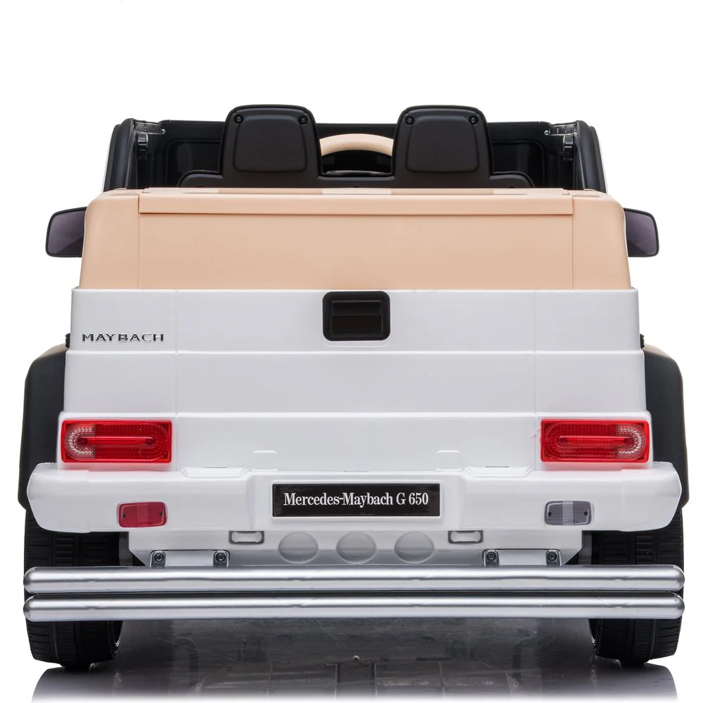 12V Mercedes Maybach G650 Landaulet 1-Seater Ride-On Car - White - Image 6