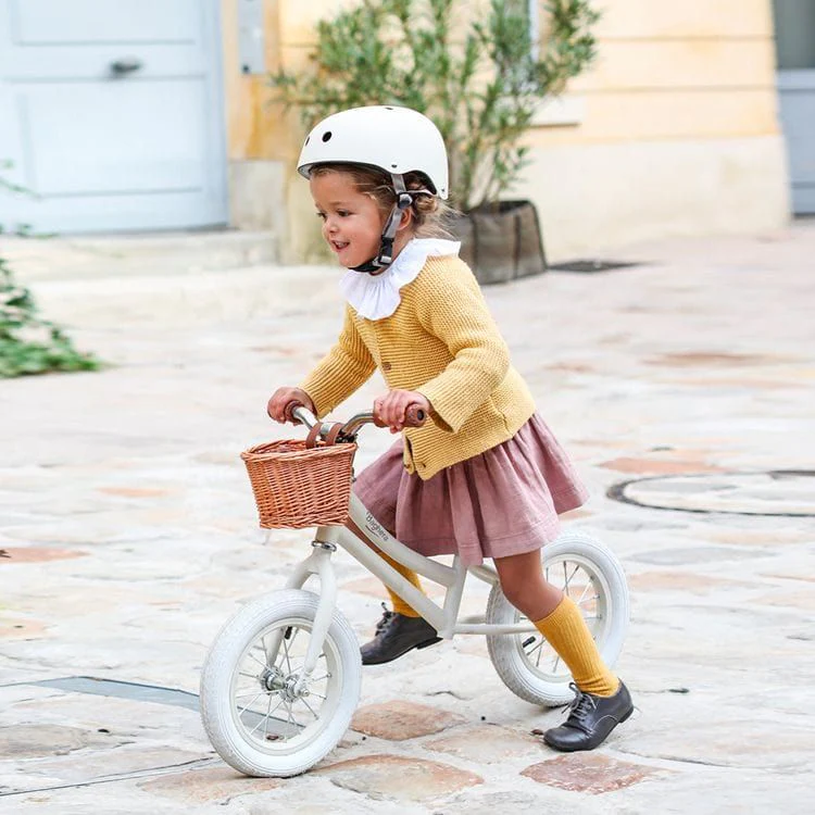 Balance Bicycle - Ivory White with Helmet - Image 2