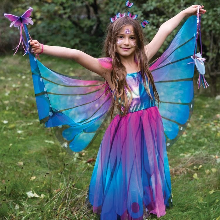 Blue Butterfly Twirl Dress & Wings - Size 3-4 Years - Image 2