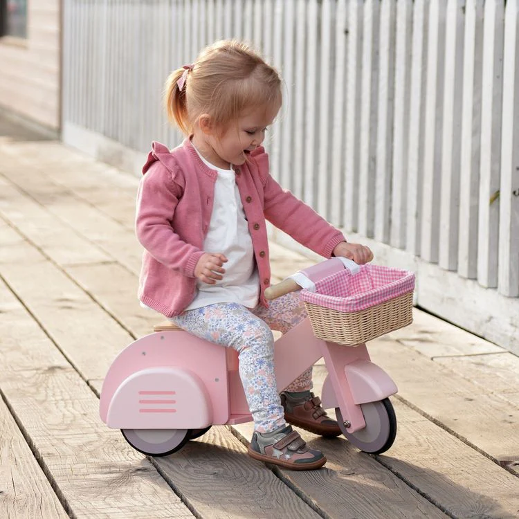 Pink Scooter with Basket - Image 2