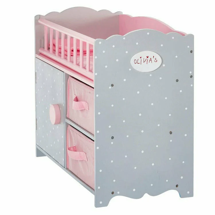 Princess Baby Doll Crib with Cabinet and Cubby - Image 6