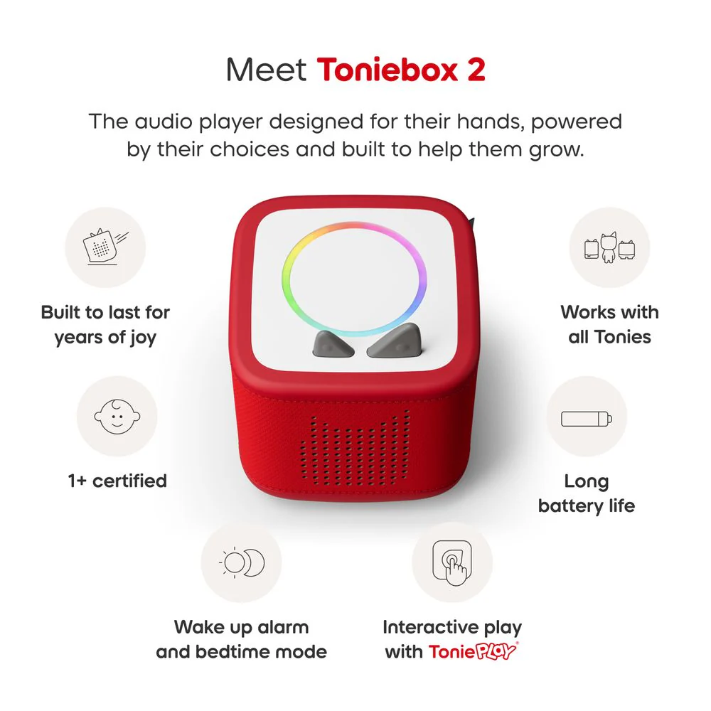 Tonies Disney Winnie the Pooh Toniebox 2 Play Set - Sunset Red - Image 4